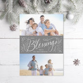 Handgeschriebene Segnungen 2 Foto Feiertagskarte