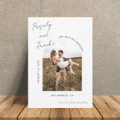 Handgeschriebene Signature Script Boho Foto Weddin Save The Date