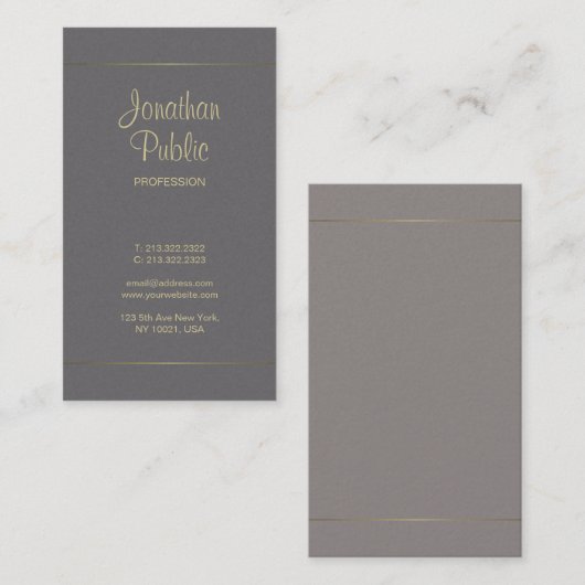 Handgeschriebene Skript-Kalligraphie stilvolles Visitenkarte (Vorne/Hinten)