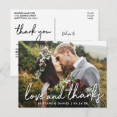 Handgeschriebene Skript-Liebe und Dankeschön-Hochz Postkarte (Vorne/Hinten)