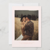 Handgeschriebene Skript-Pfirsich-Hochzeit Termin v Save The Date (Rückseite)