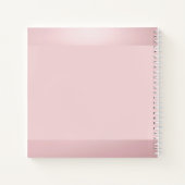 Handgeschriebene Skript-Rose Gold-Farbe Elegant Mo Notizblock (Rückseite)