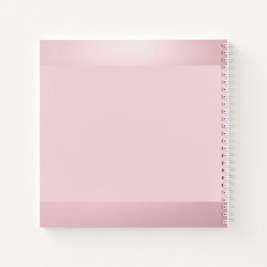 Handgeschriebene Skript-Rose Gold-Farbe Elegant Mo Notizblock (Rückseite)