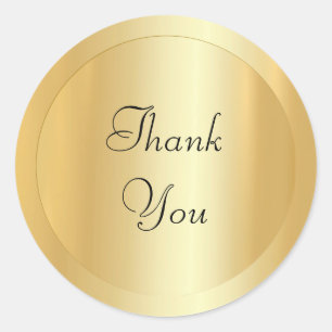 Handgeschriebene Skripte Elegante Imitate Gold Mod Runder Aufkleber