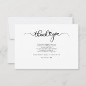 Handgeschriebene Skripteinsätze in Foto Dankeskarte (Rückseite)