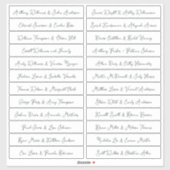 Handgeschriebene SkriptGästennamen Labels White (Blatt)