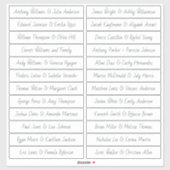 Handgeschriebene SkriptGästennamen Labels White (Blatt)