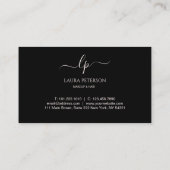 Handgeschriebene Skriptkalligraphie des Visitenkarte (Rückseite)