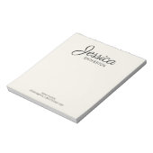 Handgeschriebene Skriptkontaktinformationen zu ben Notizblock (Rotiert)