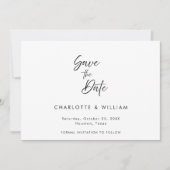 Handgeschriebene Skriptminimale | Hochzeit Save The Date (Vorderseite)
