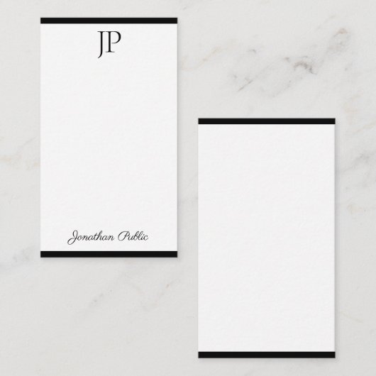 Handgeschriebene Skriptmonogramm-einfache Vorlage (Vorne/Hinten)