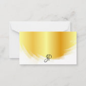 Handgeschriebene Skriptmonogramm-Imitate - Goldvor Mitteilungskarte (Rückseite)