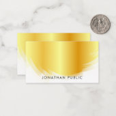 Handgeschriebene Skriptmonogramm-Imitate - Goldvor Mitteilungskarte (Vorderseite/Rückseite Beispiel)