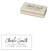 Handgeschriebene Skriptname-Rücksendeadresse Gummistempel (Stempel)