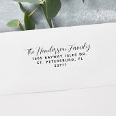 Handgeschriebene Skriptname-Rücksendeadresse Permastempel