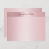 Handgeschriebene Skriptname Text Template Rosen Go Mitteilungskarte (Vorne/Hinten)