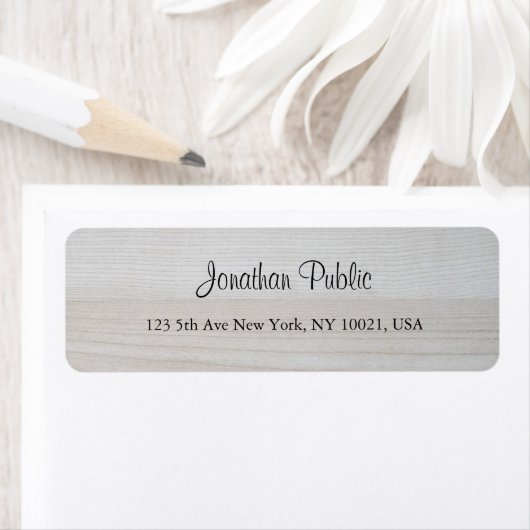 Handgeschriebene Skriptname Text Wood-Rücksendeadr (Insitu)