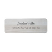 Handgeschriebene Skriptname Text Wood-Rücksendeadr (Vorne)