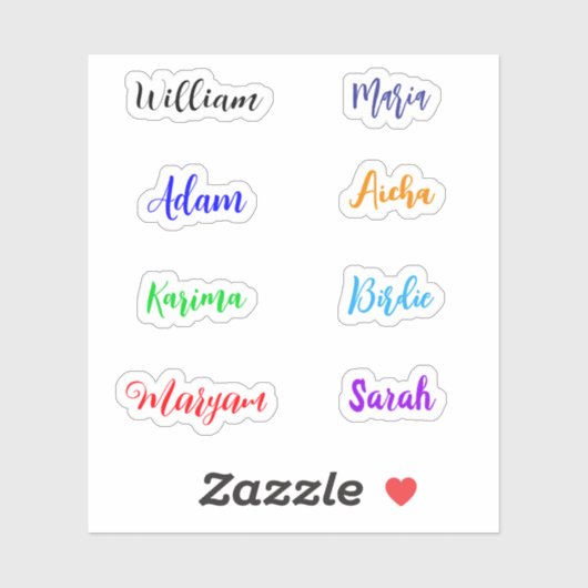 Handgeschriebene Skriptnamen, Beste wasserdichte S Aufkleber (Blatt)