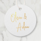 Handgeschriebene Skriptnamen Hochzeit Geschenkanhänger (Vorderseite)