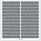 Handgeschriebene Skriptnamen Namen Labels OffBlack (Blatt)