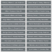 Handgeschriebene Skriptnamen Namen Labels OffBlack (Vorderseite)