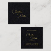 Handgeschriebene Skriptnamensvorlage Premium Schwa Quadratische Visitenkarte (Vorne/Hinten)