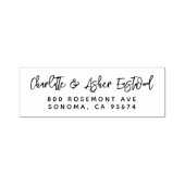 Handgeschriebene Skriptpaare Name-Rücksendeadresse Permastempel (Design)