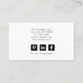 Handgeschriebene Skriptsignatur für Monogram Visitenkarte (Rückseite)