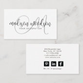 Handgeschriebene Skriptsignatur für Monogram Visitenkarte (Vorne/Hinten)