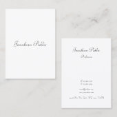 Handgeschriebene Skripttext-Elegante einfache Vorl Visitenkarte (Vorne/Hinten)