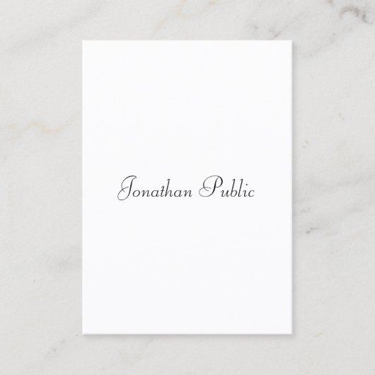 Handgeschriebene Skripttext-Elegante einfache Vorl Visitenkarte (Vorderseite)