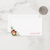 Handgeschriebene Skripttext-Elegante Wasserfarben- Mitteilungskarte (Vorderseite/Rückseite Beispiel)