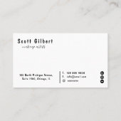 Handgeschriebene Skripttypografie-Marble Visitenkarte (Rückseite)