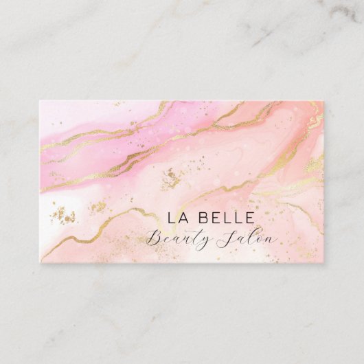 Handgeschriebene Skripttypografie-Marble Visitenkarte (Vorderseite)