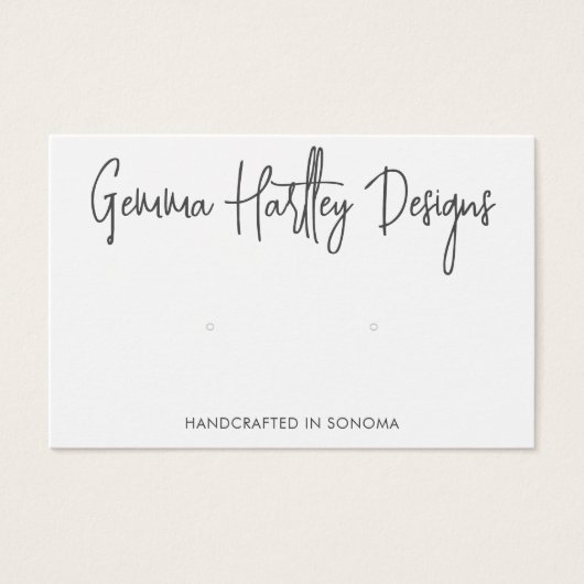 Handgeschriebene Skripttypografie mit Earring-Disp (Vorderseite)