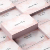 Handgeschriebene Skripttypografie-Rose Gold Black  Visitenkarte