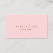 Handgeschriebene Skripttypografie-Rose Minimalisti Visitenkarte (Vorderseite)