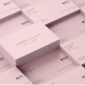 Handgeschriebene Skripttypografie-Rose Minimalisti Visitenkarte