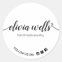 Handgeschriebene Skripttypografie Social Media-Sym