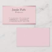 Handgeschriebene Skriptvorlage Elegante Rose Gold Visitenkarte (Vorne/Hinten)