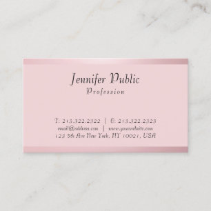 Handgeschriebene Skriptvorlage Elegante Rose Gold Visitenkarte