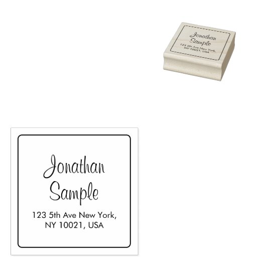 Handgeschriebene Skriptvorlage für Rücksendeadress Gummistempel (Stempel)