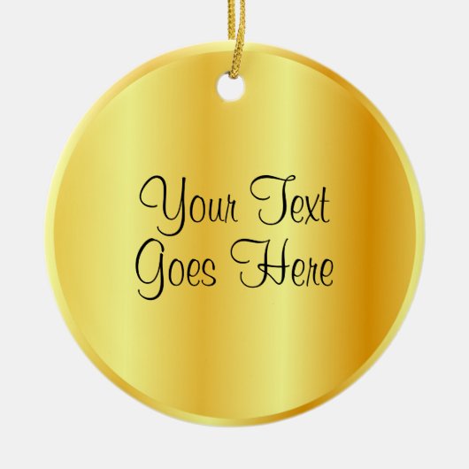 Handgeschriebene Skriptvorlage Gold Look Trendy Keramik Ornament (Vorne)