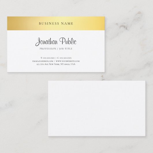 Handgeschriebene Skriptvorlage Modernes elegantes Visitenkarte (Vorne/Hinten)