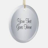 Handgeschriebene Skriptvorlage Silver Metallic Loo Keramik Ornament (Rechts)