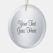 Handgeschriebene Skriptvorlage Silver Metallic Loo Keramik Ornament (Links)