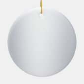 Handgeschriebene Skriptvorlage Silver Metallic Loo Keramik Ornament (Hinten)