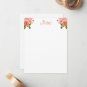 Handgeschriebene Skriptvorlage Stilvolle Wasserfar Mitteilungskarte (Vorderseite/Rückseite Beispiel)