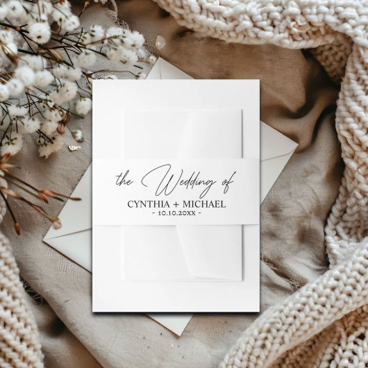 Handgeschriebene SkriptWedding Einladungsbanderole